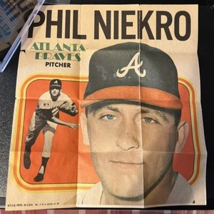 Póster Inserto Phil Niekro Atlanta Braves 1970 #2 Topps - Imagen 1 de 2