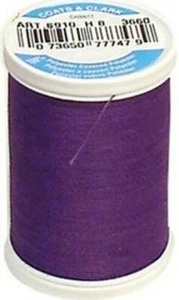 Coats & Clark ~ Dual Duty All Purpose Thread, 250 yd ~ (S910-3660 - Deep Violet) - Picture 1 of 1