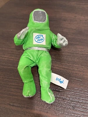 Intel Inside Space Man Bunny Suit People Plush Beanie Green Metallic 90s - Image 1 of 4