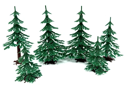 Bäume für Eisenbahn Zuganlage Modelleisenbahn original DDR HO TT 6x Kunststoff / - Bild 1 von 4