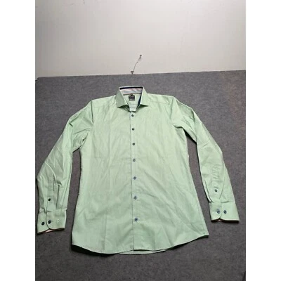 OLYMP Level Five Body Fit Dress Shirt Long Sleeve Button Up Mint 15.5 - Image 1 of 4