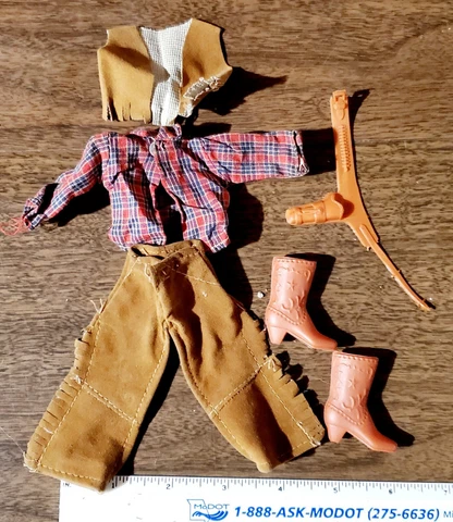 Vintage 1971 Mego Action Jackson Western Outfit  Accessories Cover
