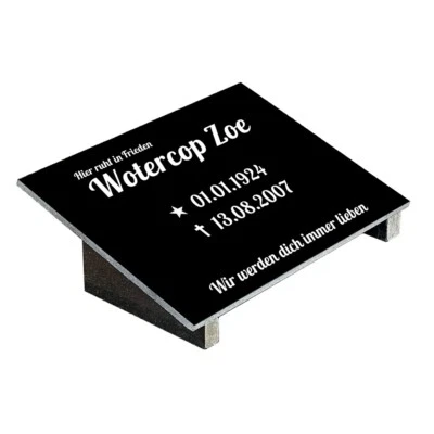 Grabplatte mit Gravur GRANIT, Gedenktafel, Grabstein für 1-2 Pers., N34 - Bild 1 von 4