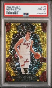 2022 Panini Select Nikola Jovic #170 Gold Disco /10 PSA 10 - Picture 1 of 2