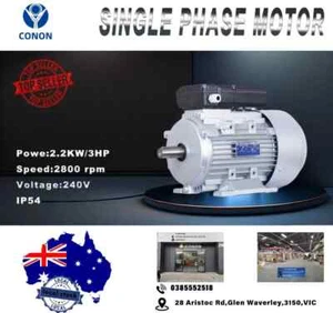 2.2kw 3HP 2850pm 2 pole Compressor motor single phase 240v dual caps 24mm shaft - Picture 1 of 11
