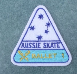 1980s Australia Triangle Aussie Ice Skating Skate Ballet 1 Sew on Clothes Patch - Picture 1 of 2