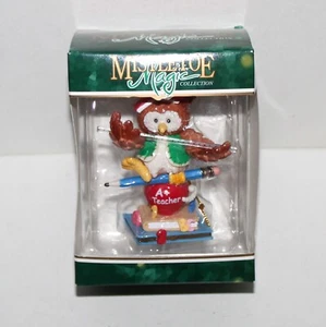 Christmas Ornament Mistletoe Magic Collection NEW A+ Teacher Owl school books - Picture 1 of 7