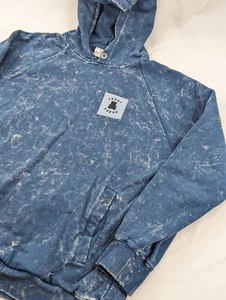 Vintage Men's Hoodie Teddy Fresh Hoodie Blue Tie Dye Size Large - Picture 1 of 7