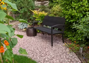 More details for grey garden rattan bench 2 seater patio outdoor balcony terrace wicker loveseat