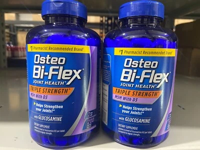 Pack de 2 OSTEO BI-FLEX 200 comprimidos triple fuerza glucosamina MSM D3  Foto 1 de 2