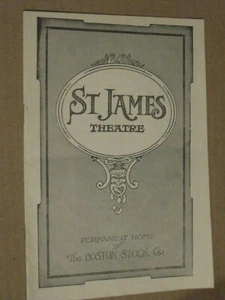 ROLLO'S WILD OAT Vintage 1922 St James Theatre Program Booklet - Boston - Bild 1 von 2