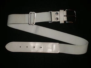 Teamwork White Youth Baseball Elastic Belt 1 1/8" Wide 18" to 38" - Picture 1 of 4