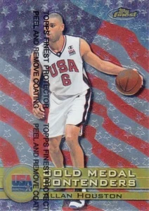 2000-01 FINEST GOLD MEDAL CONTENDERS UNPEELED USA Allan Houston #229 - Foto 1 di 2