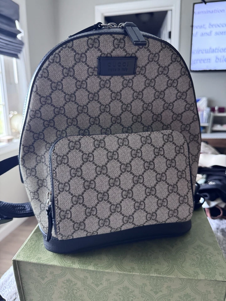 Gucci GG Supreme Monogram Small Eden Day Backpack Black - Imagem 1 de 4