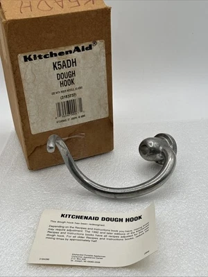 Kitchen Aid Lift Stand Mixer 5Plus & 6 Quart S-Style Metal Spiral Dough Hook 7" - Image 1 of 4