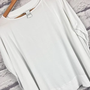 Top minimalista de crepé de gran tamaño nuevo blanco S DIANE VON FURSTENBERG S para mujer - Imagen 1 de 11