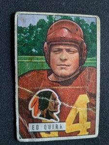 1951 Bowman Football Card # 107 Ed Quirk - Washington Redskins (P) - Picture 1 of 3