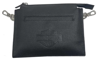 Bolso de cadera Harley-Davidson para mujer Vixen Bar & Shield de cuero con correa - negro Foto 1 de 3