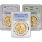 US GOLD $20 SAINT GAUDENS DOUBLE EAGLE   PCGS MS63   RANDOM DATE AND LABEL