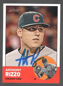 Anthony Rizzo Chicago Cubs 2012 Topps Autographs Signed Card NM COA - Picture 1 of 3