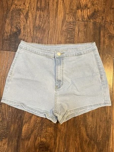 Light Denim High Rise Shorts SHEIN Size M/L - Picture 1 of 9