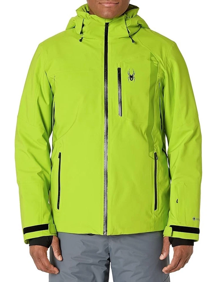Spyder Men’s Gore-Tex Ski Jacket Hooded Primaloft Insulated Light Green Size XL - Image 1 of 4