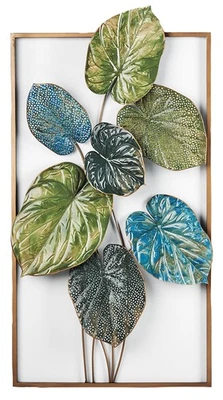 Kobolo Wandbild 3D Optik SILAS Wanddekoration Wandobjekt Metall in grün und gold - Bild 1 von 4