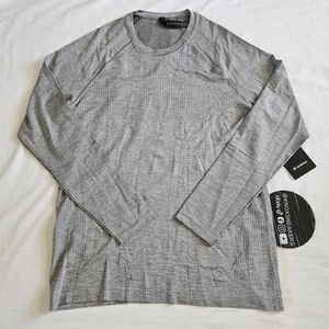 Lululemon Metal Vent Tech Long Sleeve SLTE/WHT Slate Grey Men's Size Medium - Picture 1 of 7