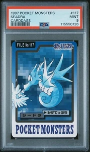 PSA 9 Seadra 117 Carddass Pokemon Card Vending 1997 Pocket Monsters - Foto 1 di 2