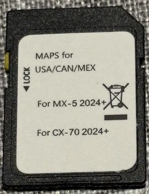 Mazda Navigation SD Card USA/CAN/MEX For MX-5 2024+ & CX-70 2024+ (Latest Maps) - Image 1 of 3