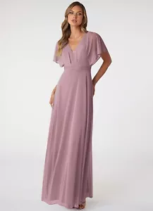 azazie Tiara bridesmaid dress dusty rose - Picture 1 of 4