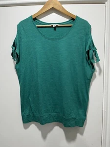 Cabi Women’s Top Tie Sleeves Medium EUC Casual Spring Summer Blouse - Picture 1 of 4