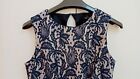 Oasis dress size 14 NEW WITH TAGS WHITE AND NAVY BLUE  RRP£60