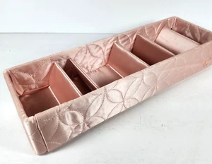 Vintage Drawer Divider Organizer Storage Pink Quilted Padded For Socks 1950-60s - Picture 1 of 9