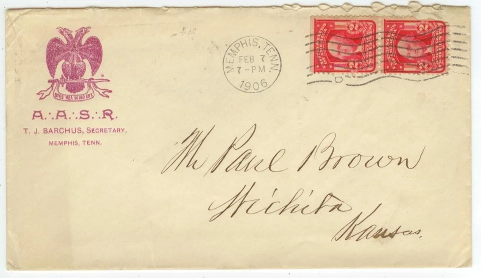 1906 Memphis Tennessee A.A.S.R. Scottish Right Masonic emblem - Image 1 of 1