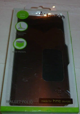 HTC One Belkin Wallet Folio PU Leather,stand and card holder(1st class p+p) - Image 1 of 4