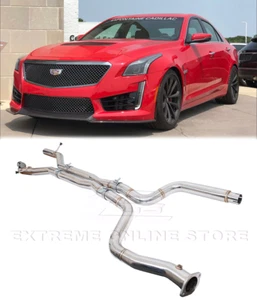 Mid Pipe Exhaust For 16-19 Cadillac CTS-V Sedan 6.2L V8 T-304 Stainless Steel - Picture 1 of 8