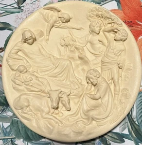 1 Vtg Studio Dante Di Volteradici, Alberto Santangela Plate "LA NATIVITA" Italy - Picture 1 of 5