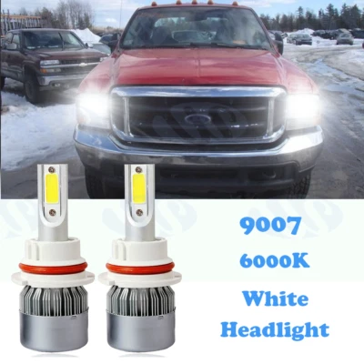 2 bombillas LED altas/bajas para faros 9007 para Ford F-150 1992-2003 F-250 1992-1999 Foto 1 de 4