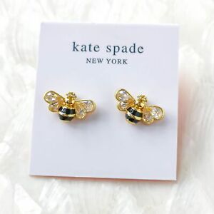Kate Spade • all abuzz stone bee gold black stud earrings