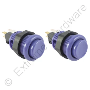 2 x Suzo Happ Ultimate 28 mm runde Arcade Tasten & Mikroschalter (lila) - MAME - Bild 1 von 2