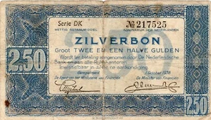 Billete Países Bajos 2,50 florines 1938 P62a - Imagen 1 de 2