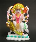 9.5 Inches Marble Shero Wali Maa Sculpture Hand Carving Work Vaishno Mata Idol