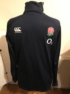 Inglaterra Rugby Canterbury Azul Lluvia Top Fino Azul Marino Manga Larga Talla S - Imagen 1 de 10