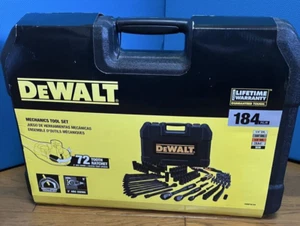 DEWALT Set di utensili meccanici cromati neri (184 pezzi) con custodia rigida DWMT45184 Giappone - Foto 1 di 13