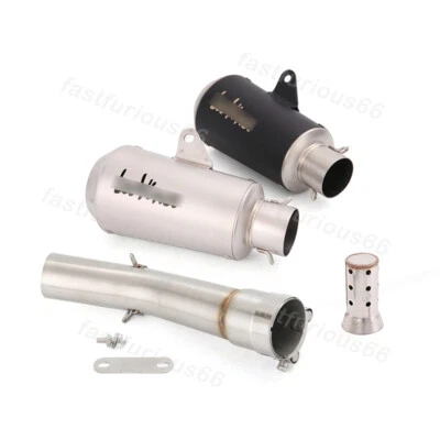 Silenciador de escape deslizable para Yamaha FZ1 2006-2015 puntas de tubo de enlace medio tubo de conexión Foto 1 de 4