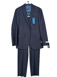 Kenneth Cole Reaction Suit Mens Size 40R 33x32 Navy Slim Fit Ready Flex 2-Piece - Picture 1 of 11