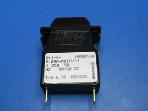 (1) Airpax R11-4-5.00a-r01cv-v 1-poliger Wippschalter 5A 250V 50/60Hz - Bild 1 von 3
