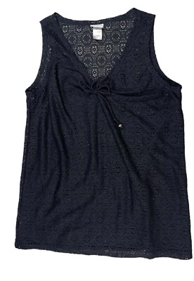 Traje de baño de encaje Jaclyn Smith para cubrir playa talla XL negro A3 Foto 1 de 4