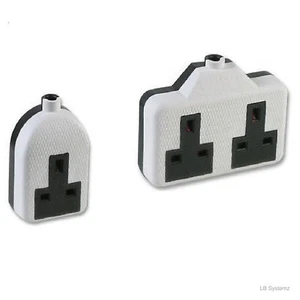 High Impact Extension Lead Sockets Single & Double Heavy Duty Electrical Outlet - Picture 1 of 3